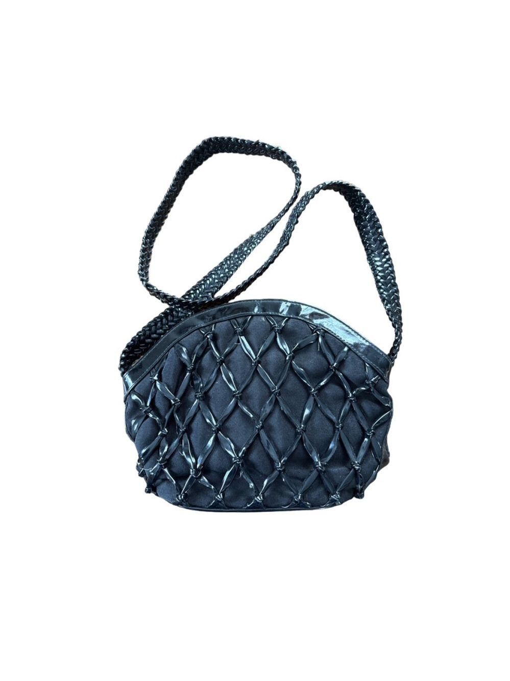 Women's Tianni Black Woven Crossbody Bag One Size